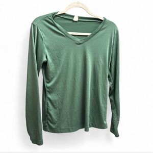 Animal Forest Green V-Neck Blouse
